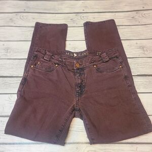 Euc MiH Jeans Womens Paris Aviator Jeans Size 27 Mid Rise Cropped Slim Leg